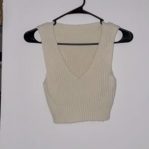 Cream crop top